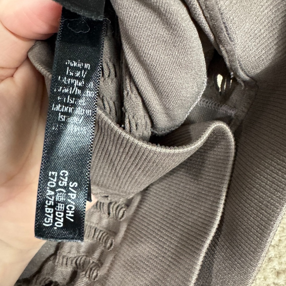 Victoria's Secret‎ Sports Bra Size Small Brown Seamless Strappy Back Gym Workout - Picture 8 of 11